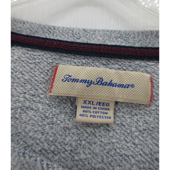Tommy Bahama Sweater XXL Pullover Heathered Colorblock Marlin Logo - Picture 9 of 10
